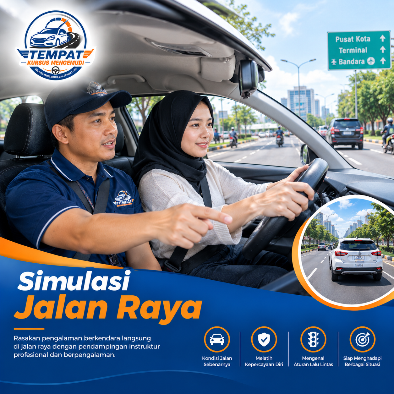 Simulasi Berkendara di Jalan Raya